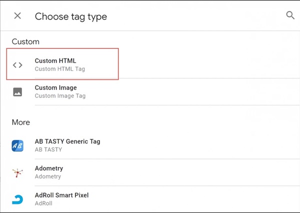 Google Tag Manager Screenshot