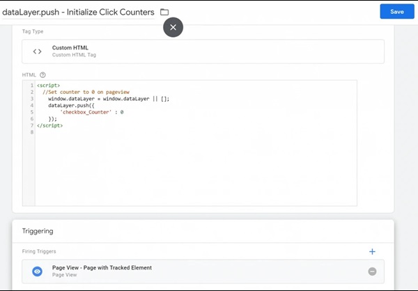 Google Tag Manager Screenshot