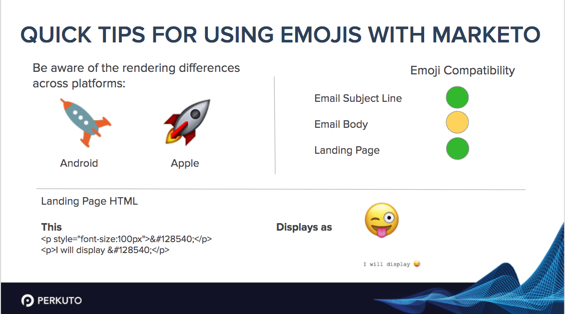 quick tips on using emojis in Marketo